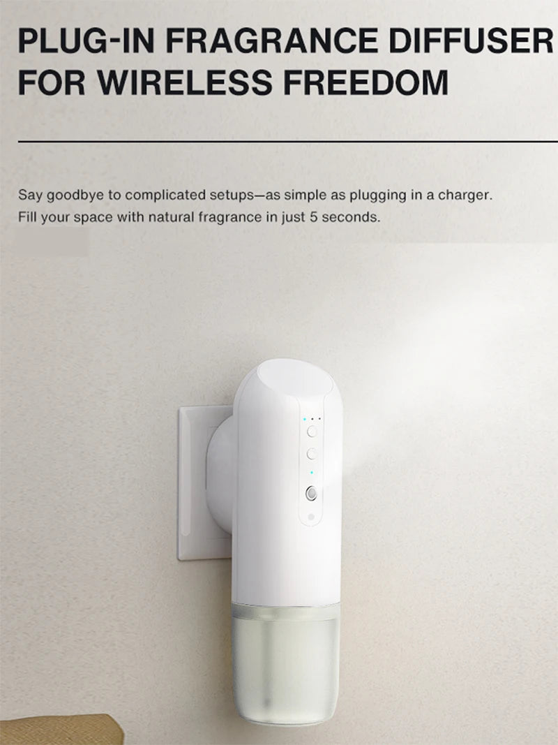 NAMSTE Wall Plug Aroma Diffuser Smart Bluetooth Control Fragrance Diffuser for Home Smell Air Freshener Automatic Spray Diffuser