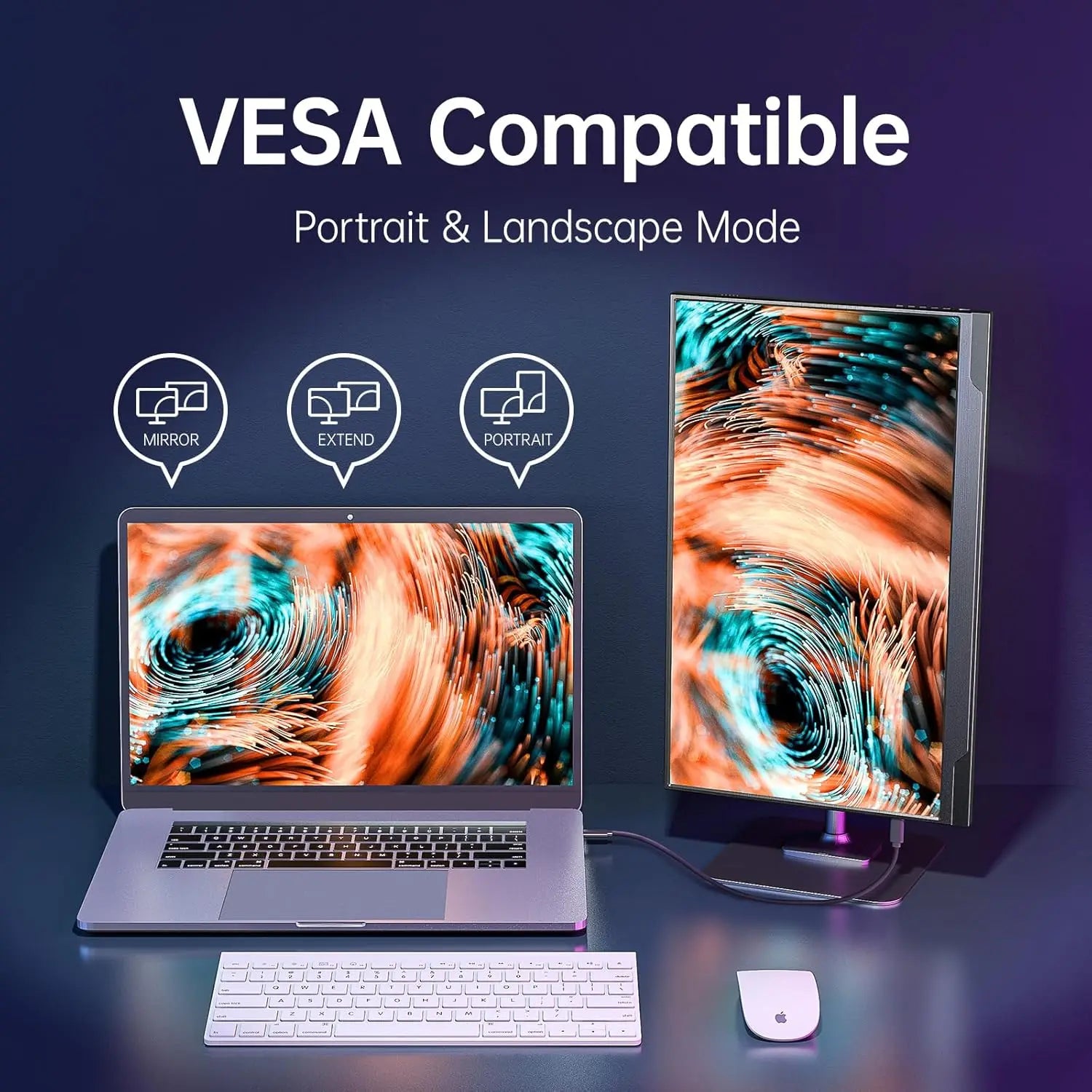 17.3 Inch Portable Monitor 250 Nits 72% SRGB IPS HDR Travel Computer Display USB Type-C MiniHDMI Dual Speakers VESA for Mac Phon