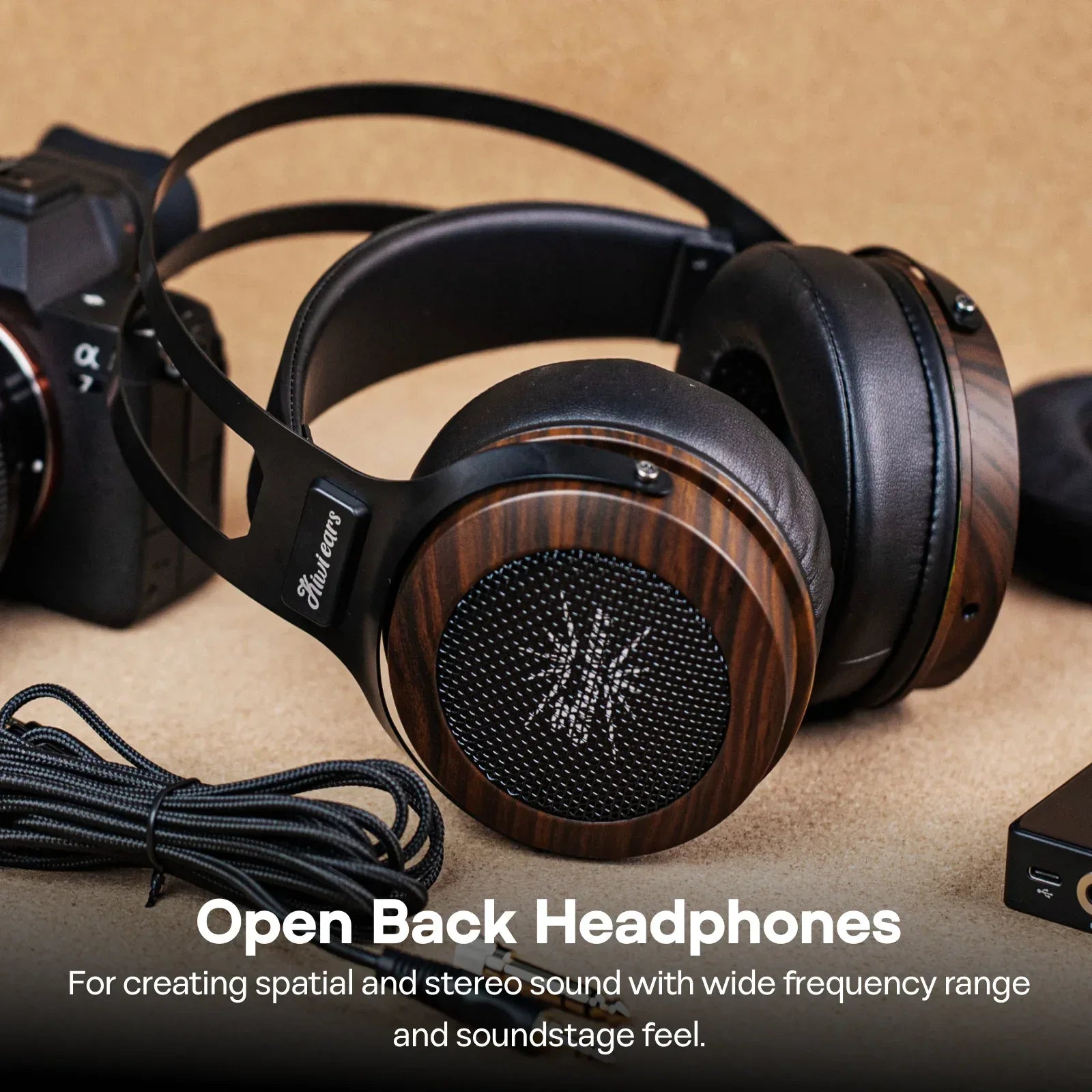 Open-Back Headphones 50mm Dynamic Driver Tidesmit Audio Tidesmit