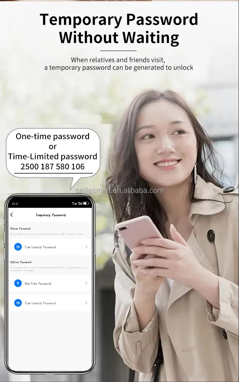 3D Face Recognition Tuya Video Intercom Security Fingerprint Card Unlocking Smart Home Camera Door Lock 9 Languages