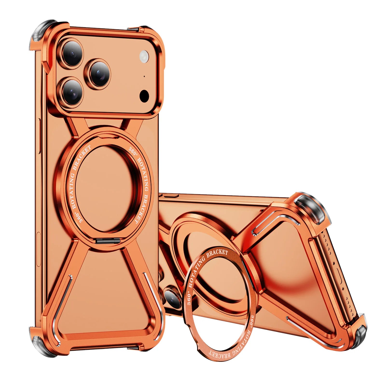 iPhone 17 Pro Max Shockproof Metal Frame Case with Integrated Rotate Stand 1 Tidesmit