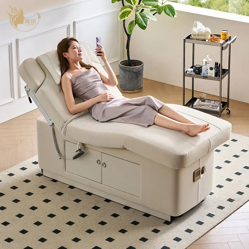 Electric Massage Bed: 2-Motor Facial Chair for Spa and Wellness Massage Chairs Tidesmit
