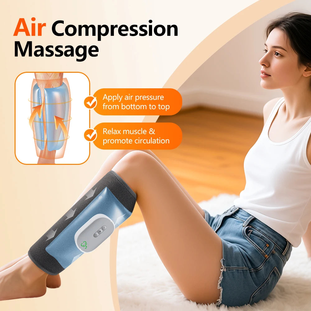 Electric Calf Massager with Heat – Rechargeable Wireless Muscle Relief Body Shaping Massage Equipment Tidesmit