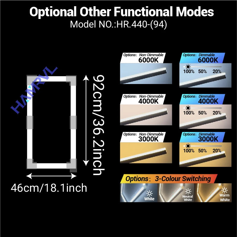 LED Rectangle Lighting 4S car showroom Barber Workshop Office Desk Ceiling Lamp Color change Dimmable Garage Hexagon Lights Gym