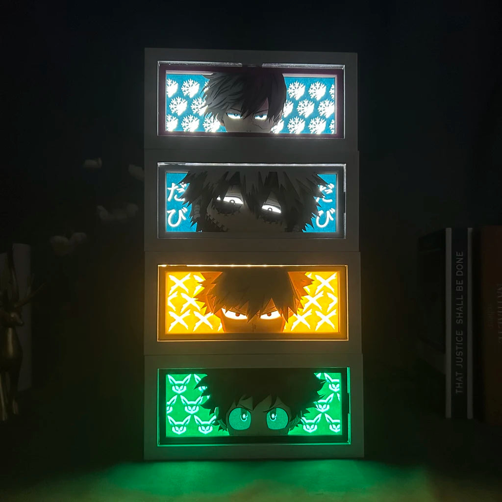 Anime LED Light Box – 3D Paper Cut Night Lamp with Remote Control Tidesmit
