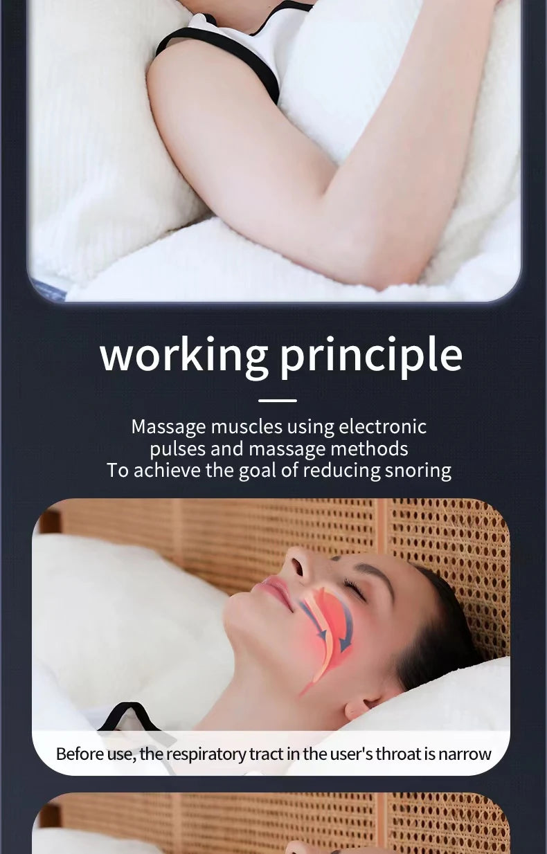 Anti Snoring Device Dual Pulse Throat Massager for Quiet Sleep Tidesmit