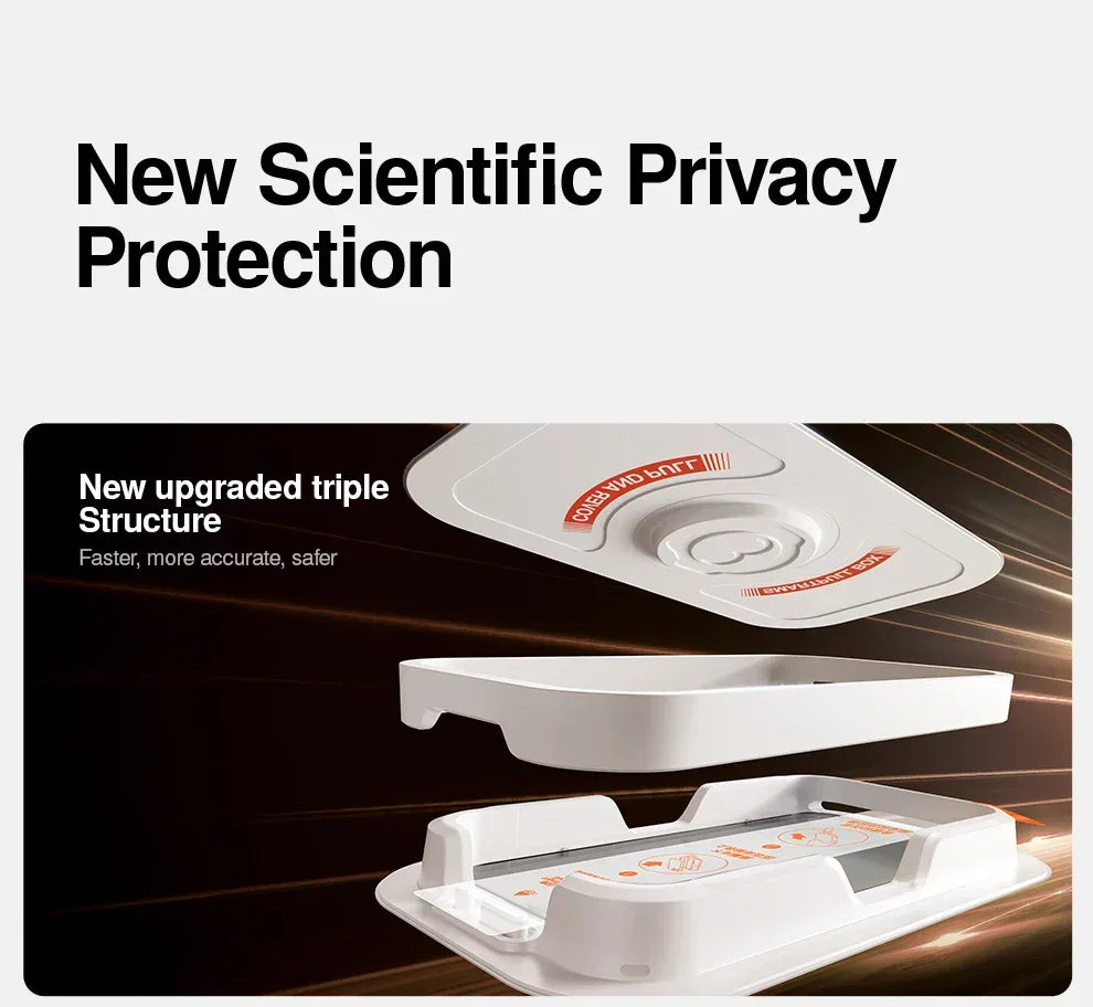 Privacy Screen Protector for iPhone 16 Pro Max - 9H Tempered Anti-Spy Glass Tidesmit