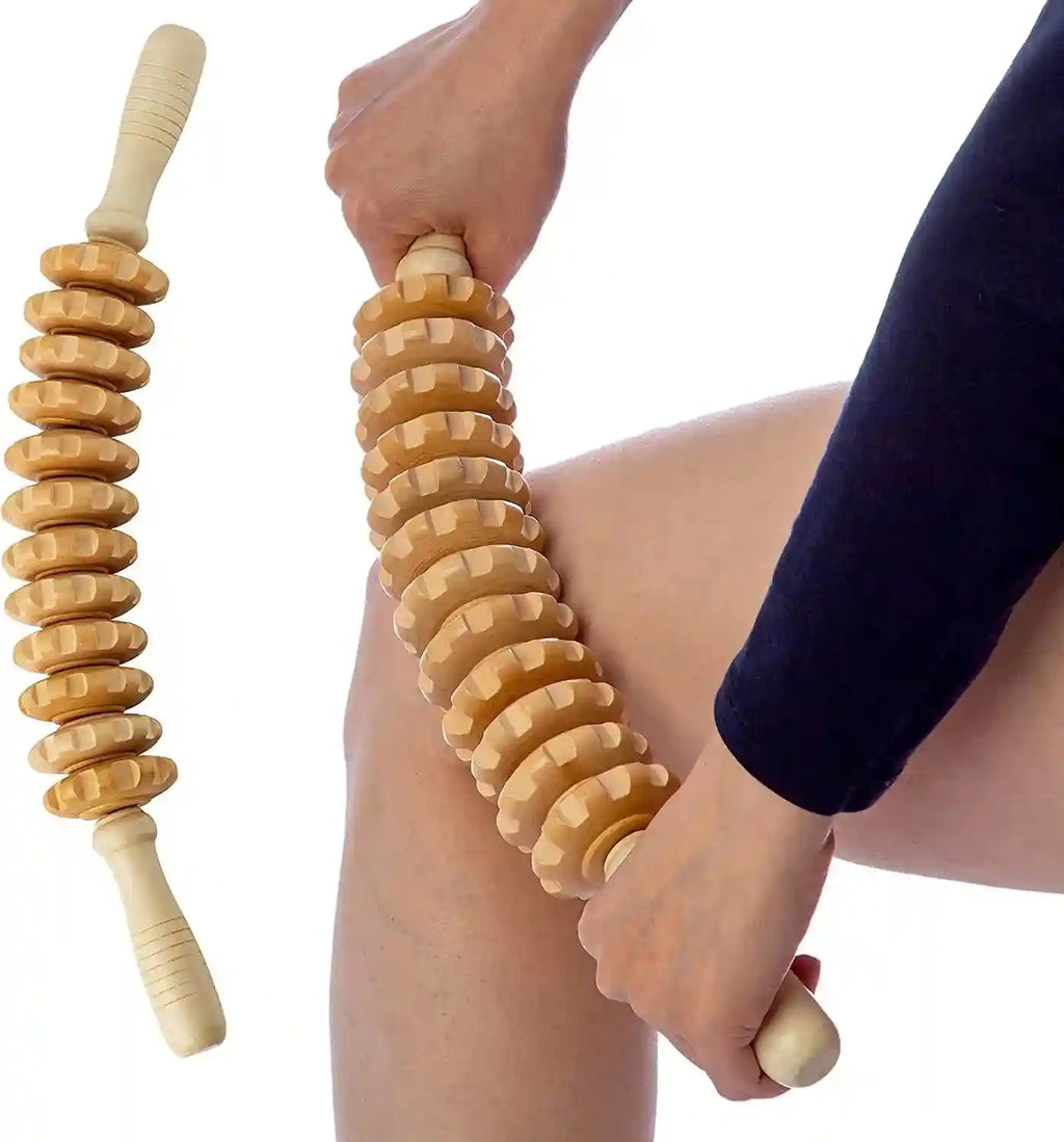 Wood Therapy Massage Roller for Lymphatic Drainage | 12 Rollers Eye Massage Instrument Tidesmit
