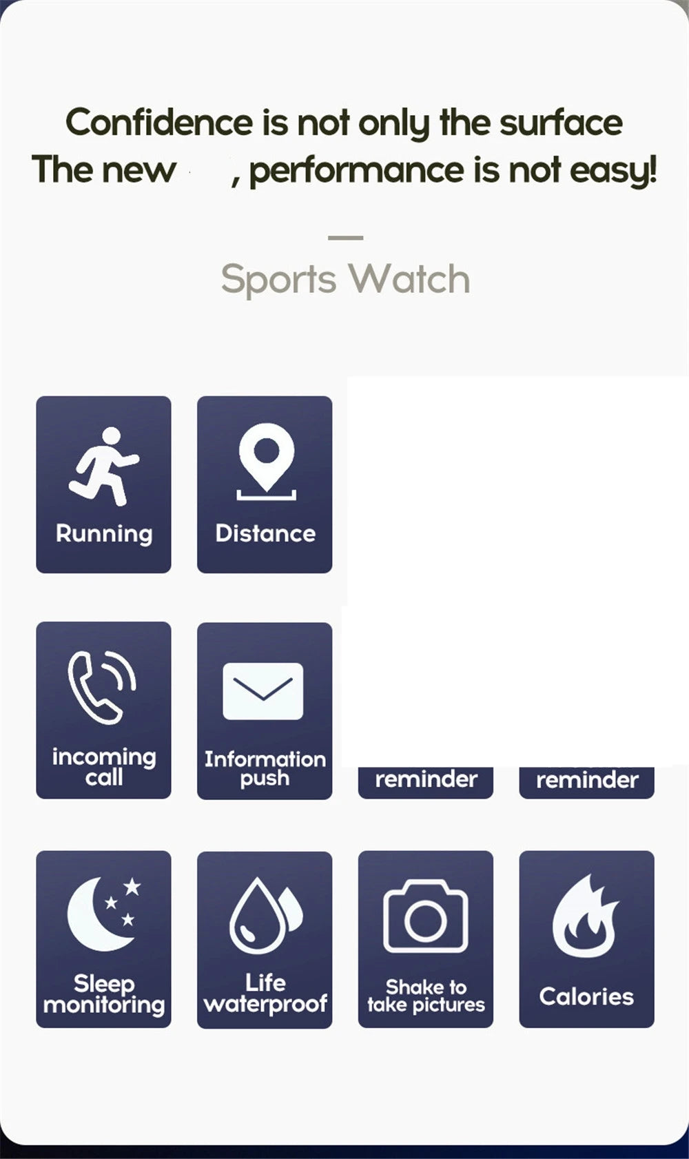 Smart Watch Message Remind Music Control Calorie Distance Fitness Tracker Men Smartwatch Women Kids Watches Clock Alarm Y68 D20