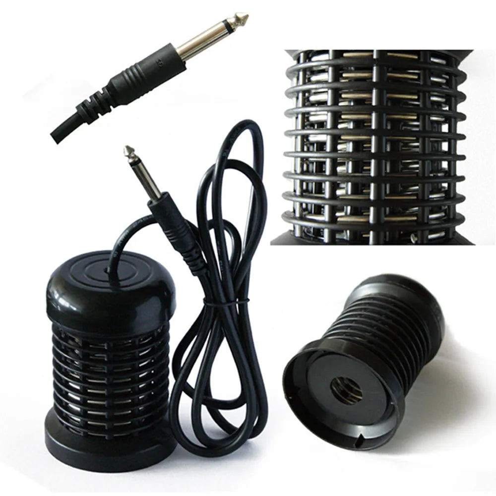Black ionic detox foot spa array with cord and connector for electric water detox and home health massage machines.