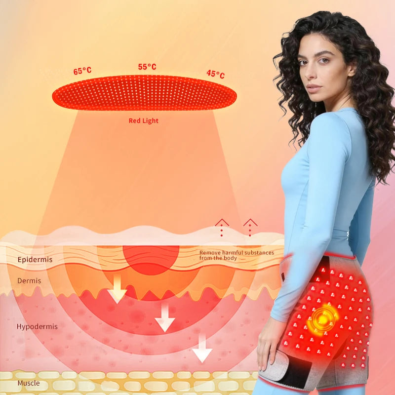 Red Light Therapy Hip Massager with Heat - Portable Wellness Tool Relaxation Treatment Tidesmit