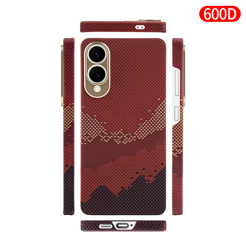 Samsung S25 Edge Kevlar Magnetic Case - Slim Aramid Fiber Cover Rainbow Magnetic China Mainland Galaxy S25 Edge Tidesmit