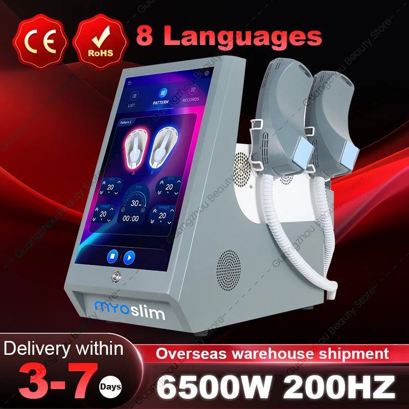 Portable EMS Muscle Stimulator RF Body Sculpting Device 6500W Relaxation Treatment Tidesmit