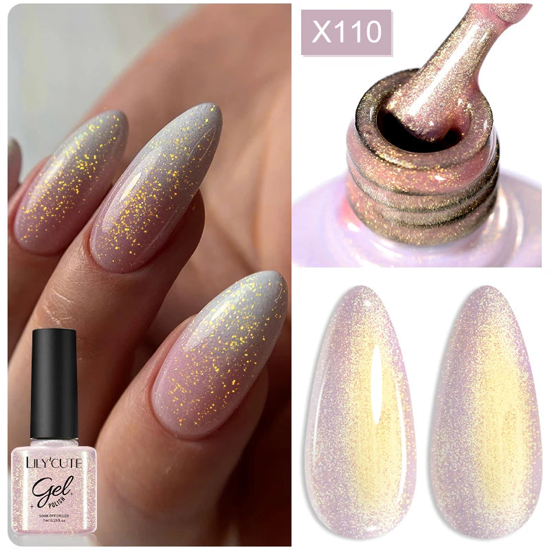 Magnetic Cat Eye Gel Nail Polish – Reflective UV Soak Off Kit Permanent Makeup Machines COLOR-110 Tidesmit