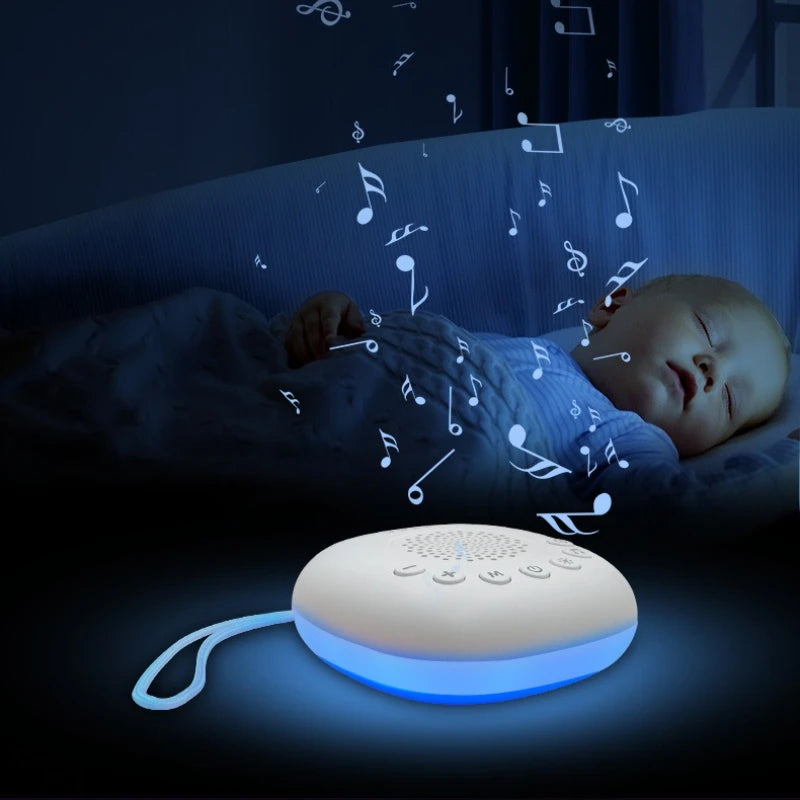 White Noise Machine Portable Baby Sleep Machine Soothing Sounds Sleep Therapy Sound Monitor Generator for Babies Adult Relax