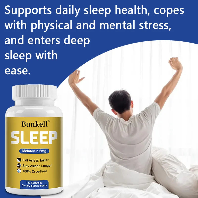 Melatonin 6mg with Vitamins,Promote Falling Asleep Quickly | Gluten Free Non-GMO Vegan | Dietary Supplement