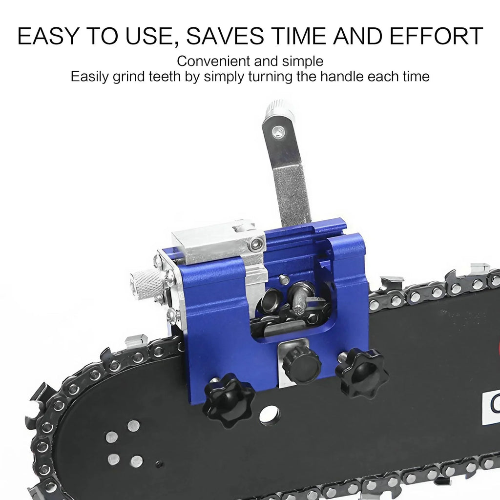 Portable Chainsaw Sharpener Manual Chain Sharpening Kit with Burr Stone Ideal for Lumberjacks and Gardeners