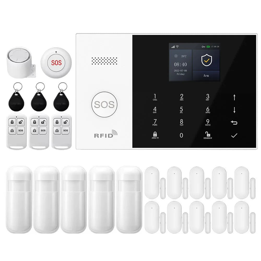 WiFi GSM Smart Home Alarm System - Tuya Security Kit by Tidesmit 2G GSM WiFi Kit F EU Plug Tidesmit