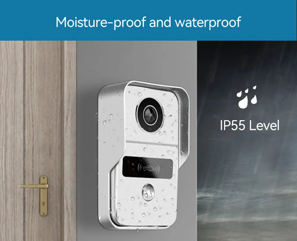 1080P Video Intercom Wifi 7/10 Inch Monitor Kit for Apartment System Home Security 2 Wire Doorbell Card Swipe Private House Tuya