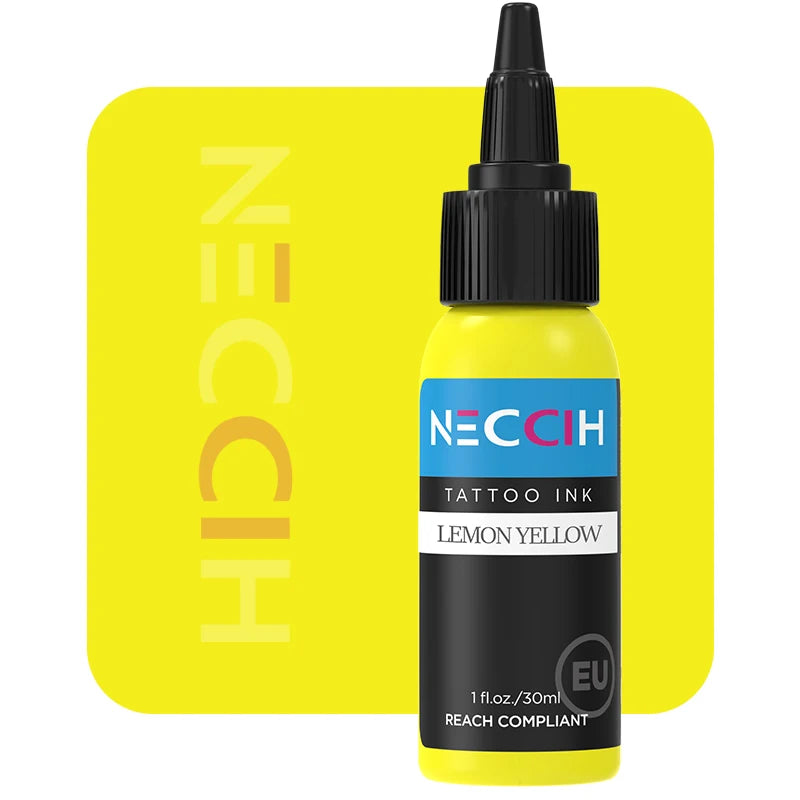 Tattoo Ink Pigment 30ml - Professional PMU Semi-Permanent Set Permanent Makeup Machines Lemon yellow Tidesmit