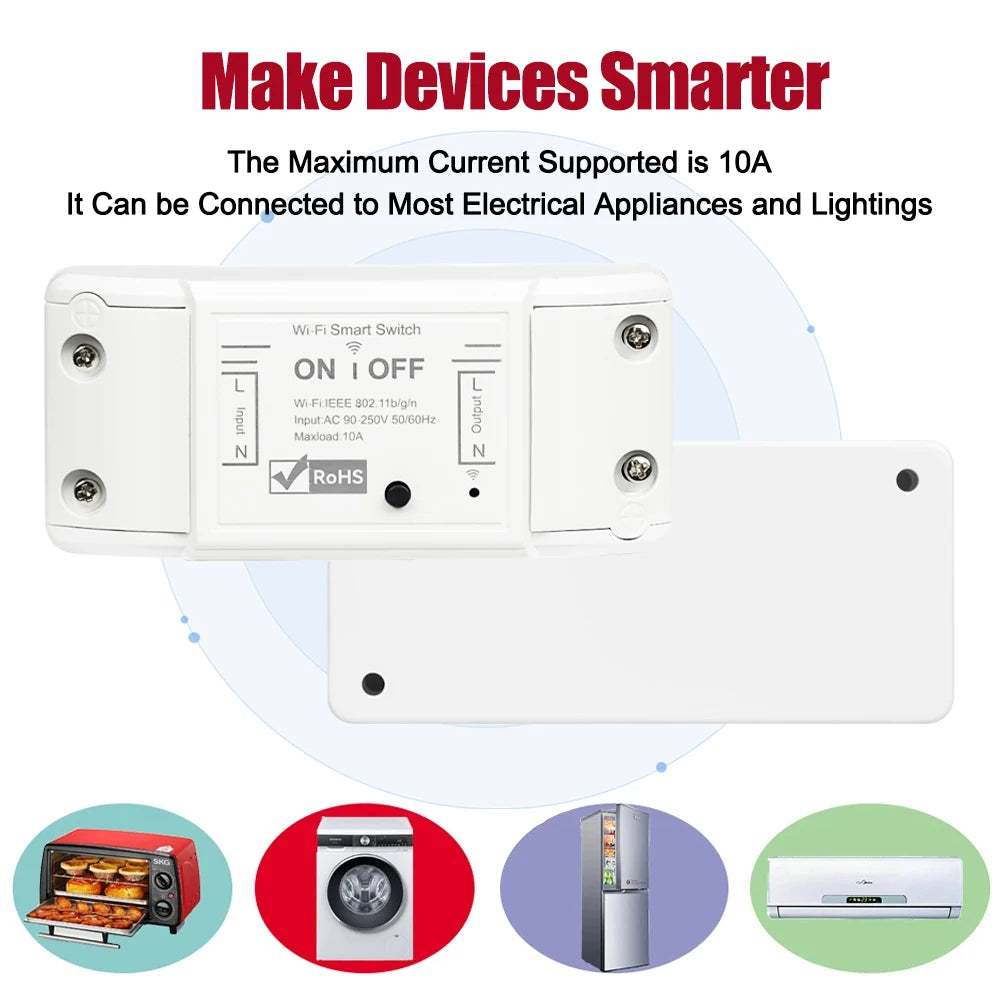 WiFi Smart Light Switch, Alexa & Google Home Compatible - Tidesmit Tidesmit