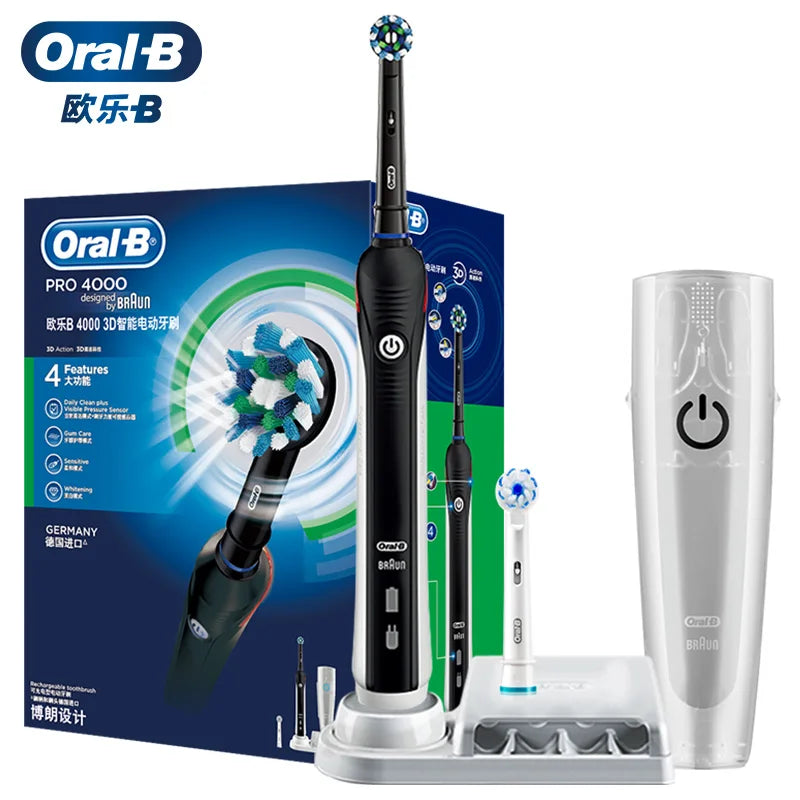 Oral B Sonic Electric Toothbrush PRO4000 RPO600 D12 Vitality Rotating Tooth Brush for Adults Oral Cares Rechargeable Waterproof