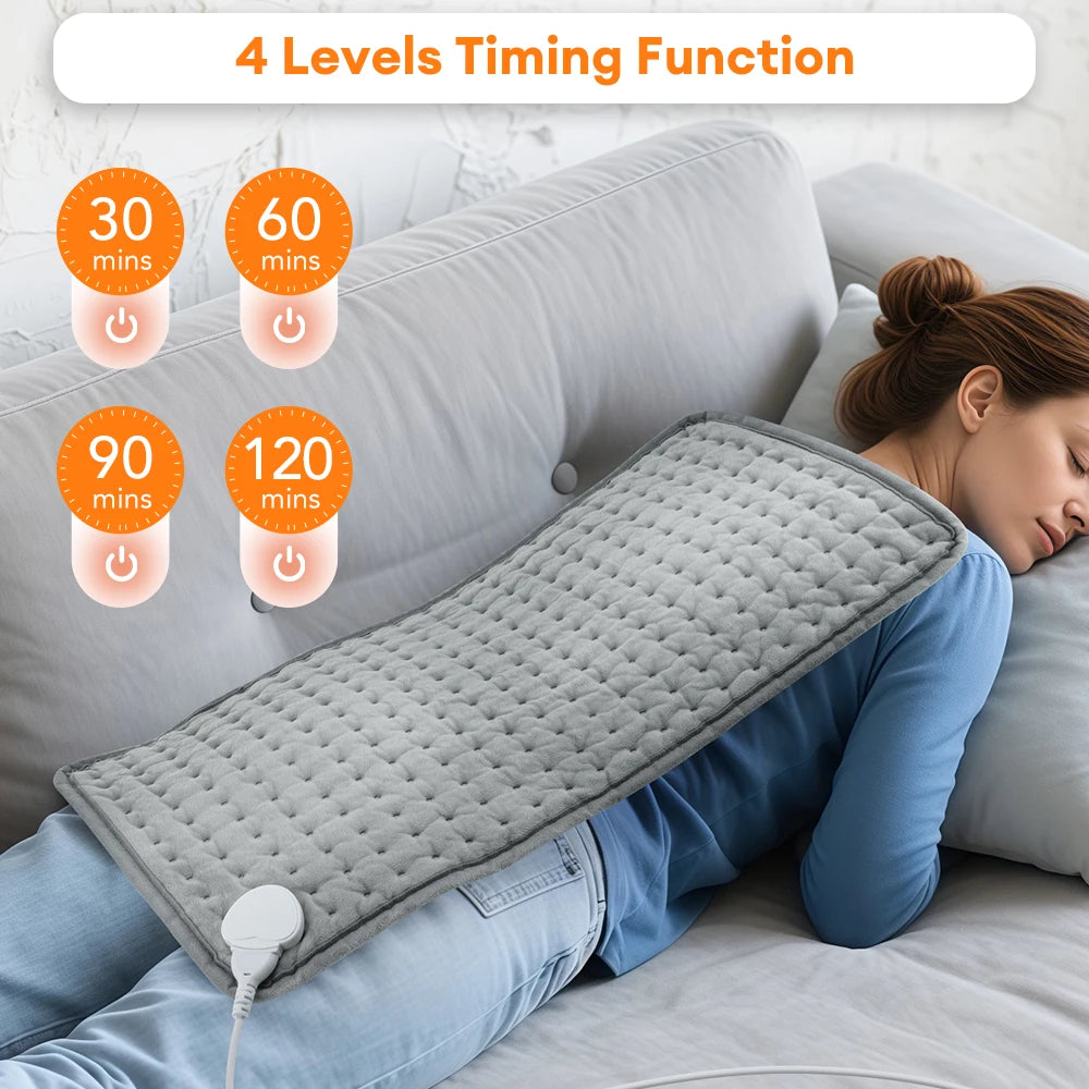 Electric Heating Pad for Back Pain Relief - 9 Heat Settings | Tidesmit Back Massage Instrument Tidesmit