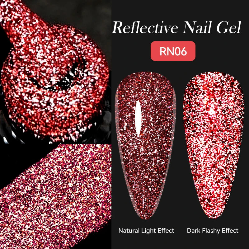 Magnetic Cat Eye Gel Nail Polish – Reflective UV Soak Off Kit Permanent Makeup Machines Reflective Gel 06 Tidesmit