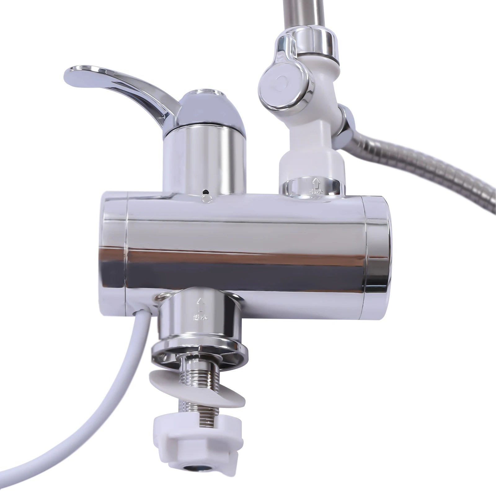Electric Shower Water Heater Instant Hot Water Faucet 360° Rotating Fast Heating Tap Tankless with LED Display 3000W