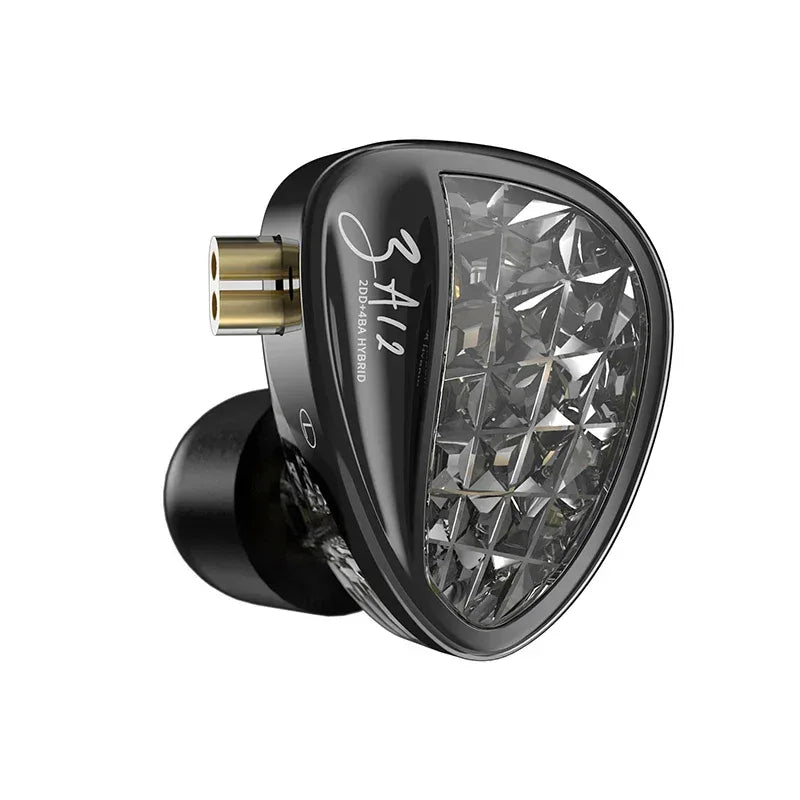 Wired Hybrid In-Ear Monitor Headphones with Dual Tuning by Tidesmit Tidesmit