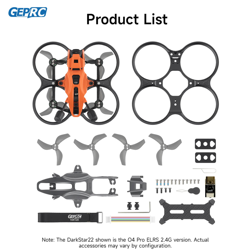 GEPRC DarkStar22 FPV Drone with O4 Air Unit and 1104 7500KV Motors Tidesmit