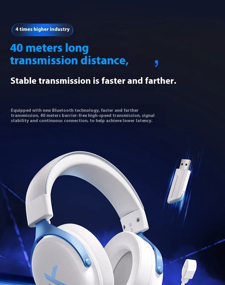Tidesmit V9 Pro Wireless Gaming Headset Noise Canceling Tri-Mode Tidesmit