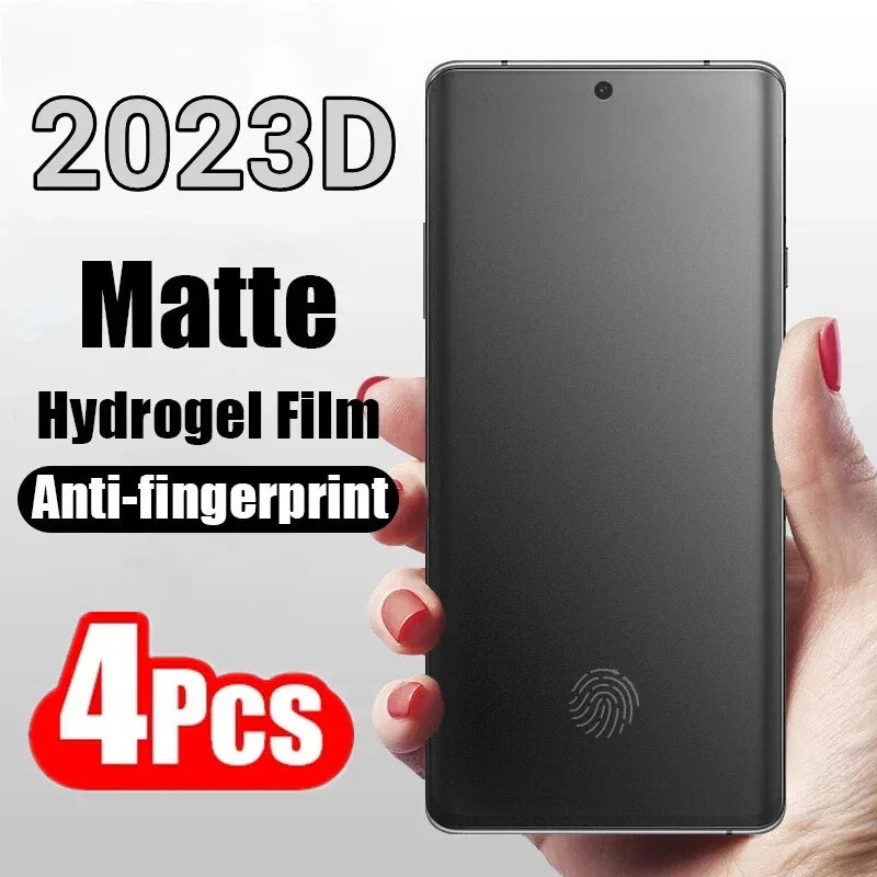 Matte Hydrogel Screen Protector for Samsung Galaxy - 4 Pack Bundle Tidesmit