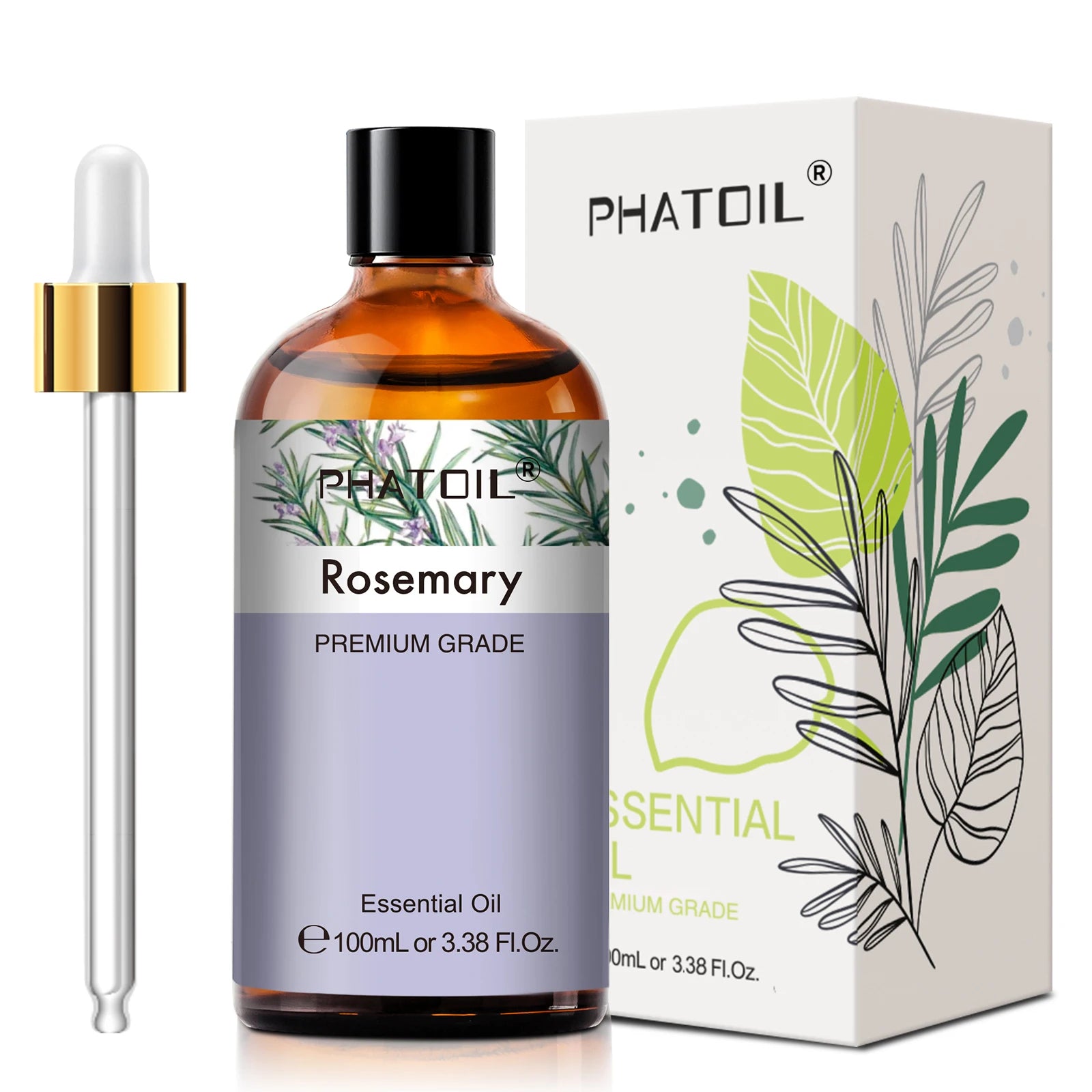 PHATOIL 100ml Lavender Peppermint Lemon Eucalyptus Lemongrass Essential Oil Natural Plant Pure Essential Oils For Diffuser