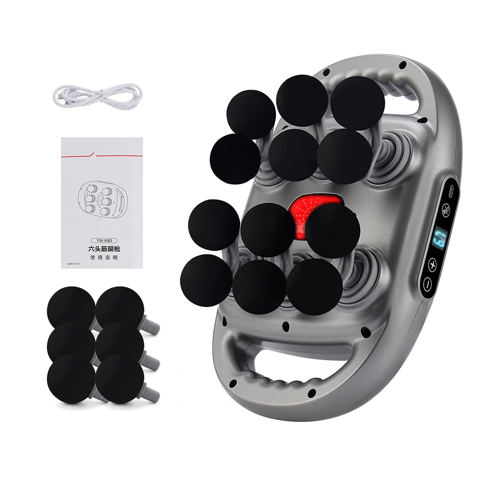 Deep Tissue Muscle Massage Gun | 12-Head Percussive Recovery Device Relaxation Treatment Tidesmit