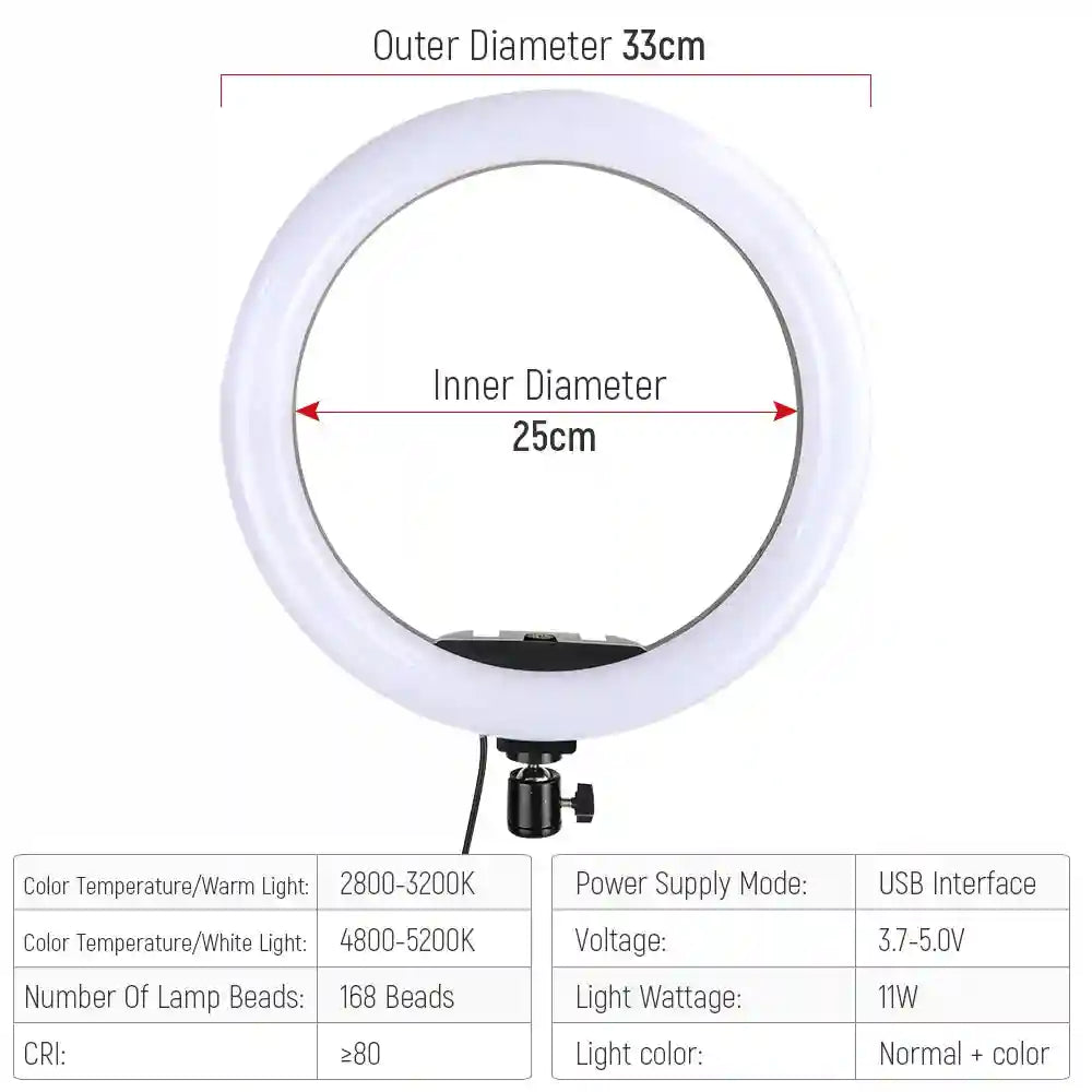 LED Ring Light with Tripod Stand for Pro Content Creation | Tidesmit Tidesmit