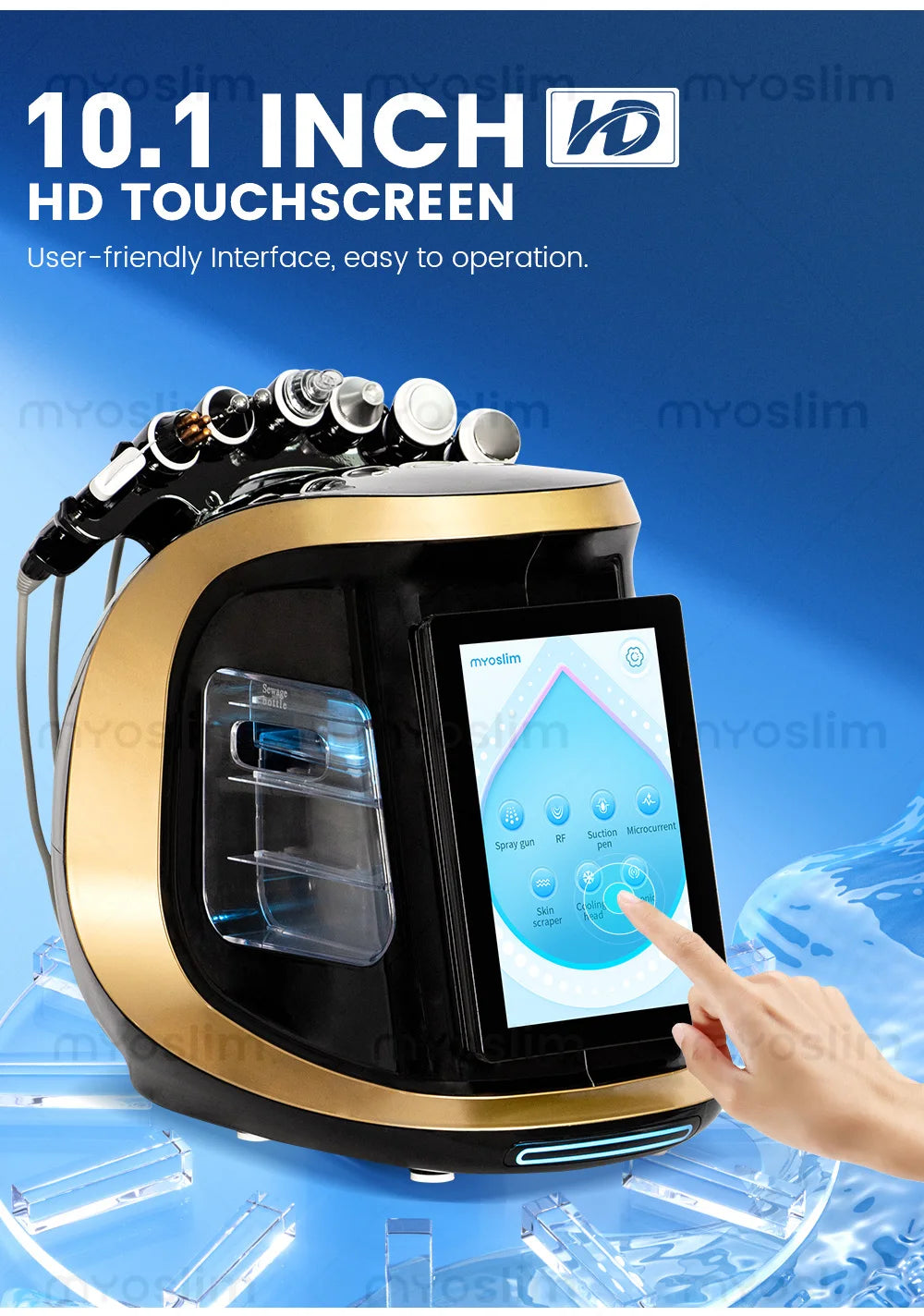 7-in-1 Hydra Facial Machine for Professional Deep Pore Cleansing Back Massage Instrument Tidesmit