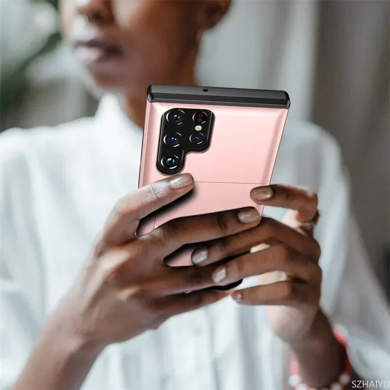 Samsung Galaxy S24 Ultra Case with Card Holder & Shockproof Protection Tidesmit