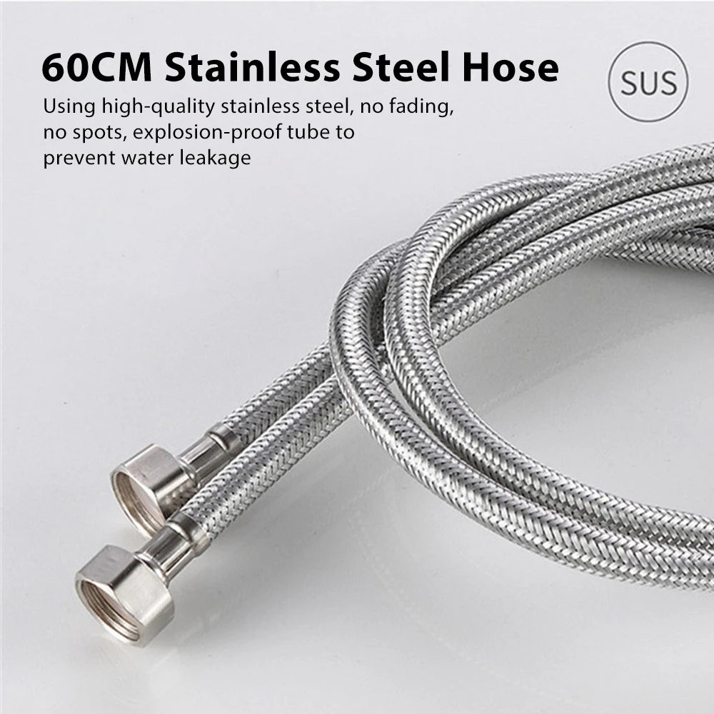 Stainless Steel Bathroom Faucet, Single Lever Basin Mixer, Anti-Oxidation 3-Layer Plating, Timeproof Rustproof, Washbasin Tap