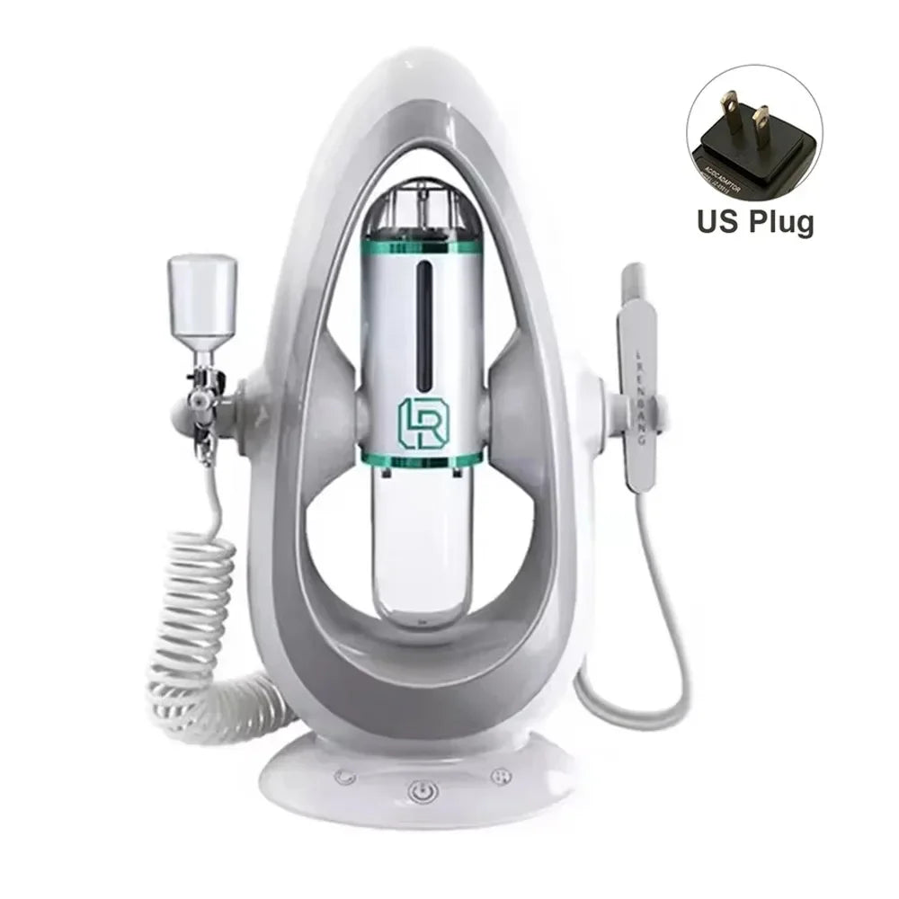 Facial cleaning device with spray handle and suction wand, US plug power cord