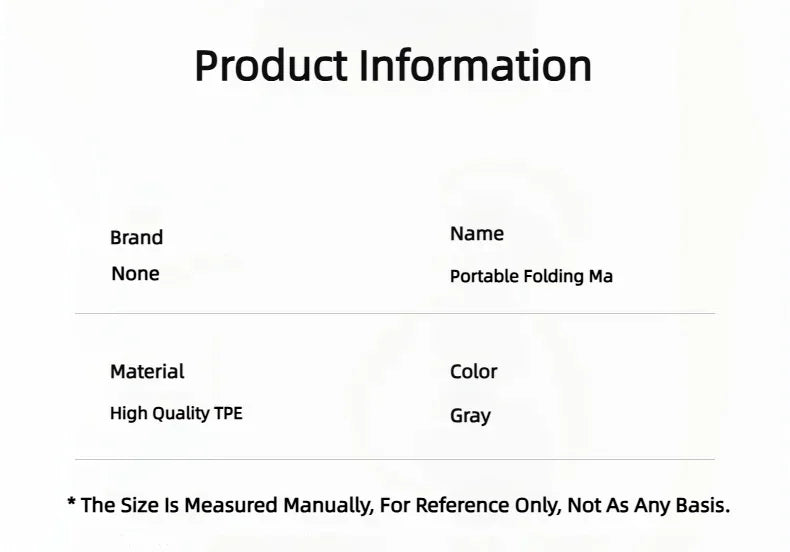 Ecological, Tpe, folding yoga mat, for travel, physical exercise, double-sided, anti-slip, Pilates and floor exercise