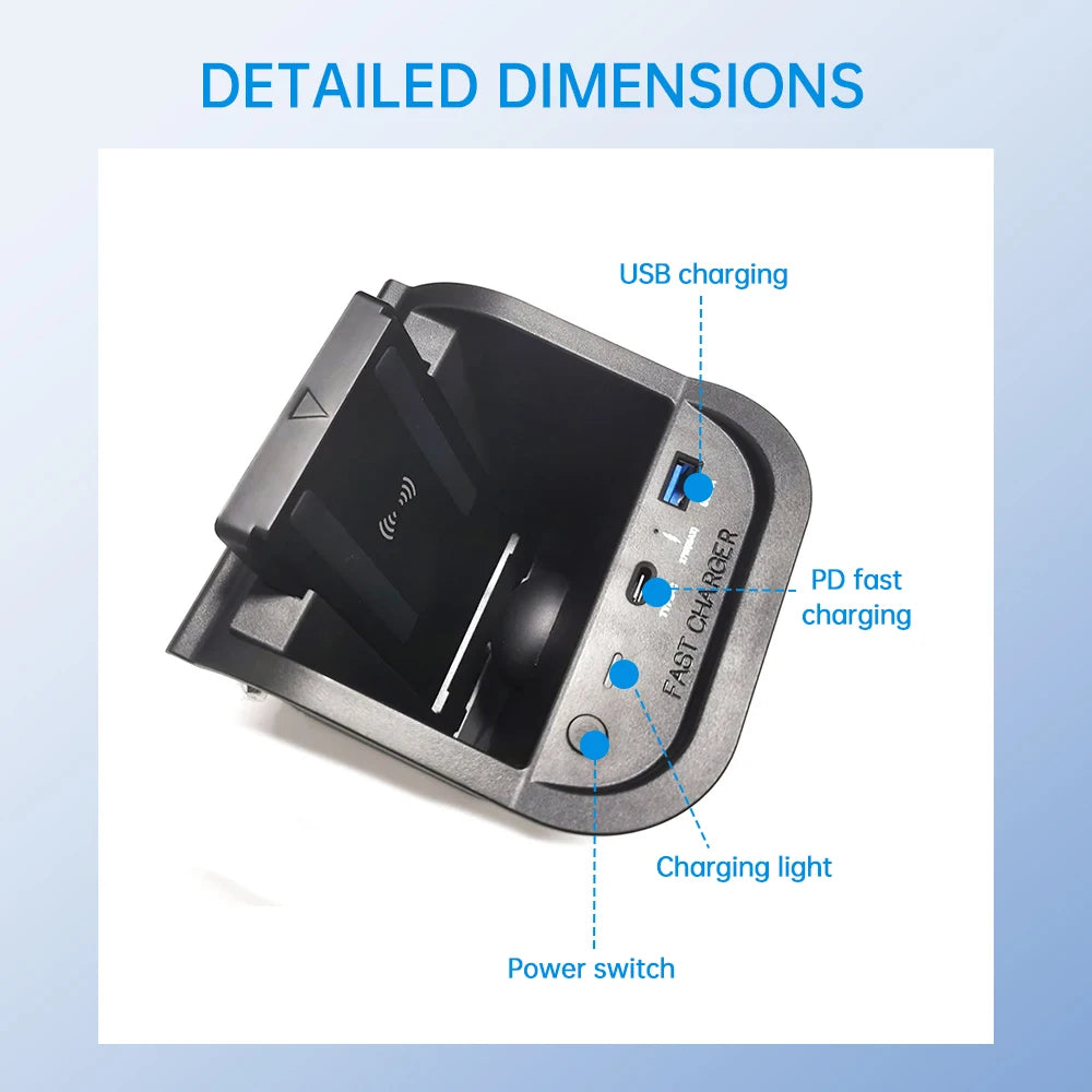 Wireless Charger for Mercedes-Benz A-Class, CLA, GLA - 15W Qi Certified Tidesmit