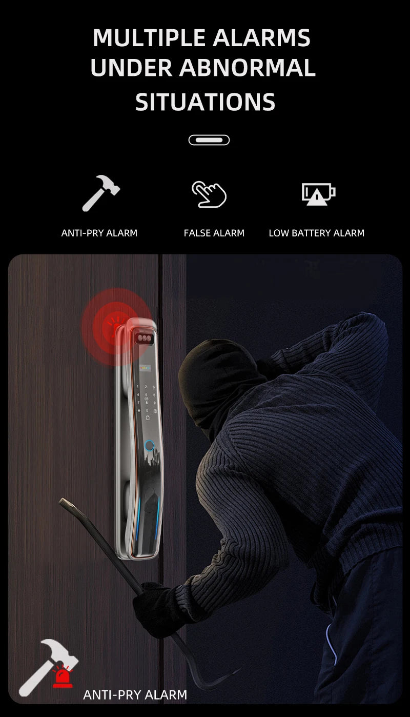 Wifi Wishome APP Face Recognition Smart Door Lock With Camera   Digital Door Lock Automatic Door Lock