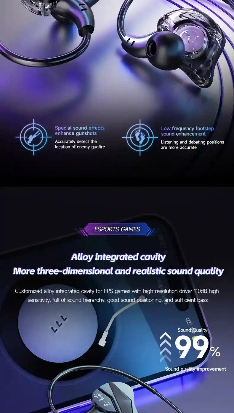 Gaming Earbuds 7.1 Surround Sound with Dual Mic by Tidesmit Tidesmit