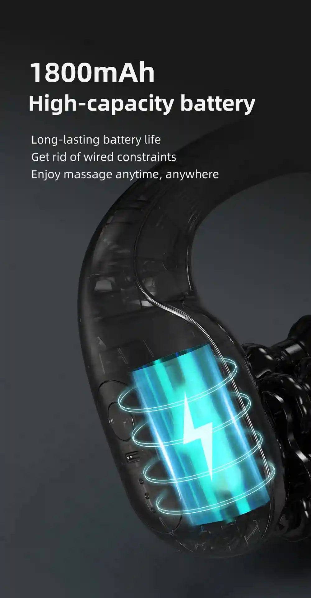 Electric Massage Roller for Deep Tissue Muscle Recovery | Tidesmit Massage Roller Tidesmit