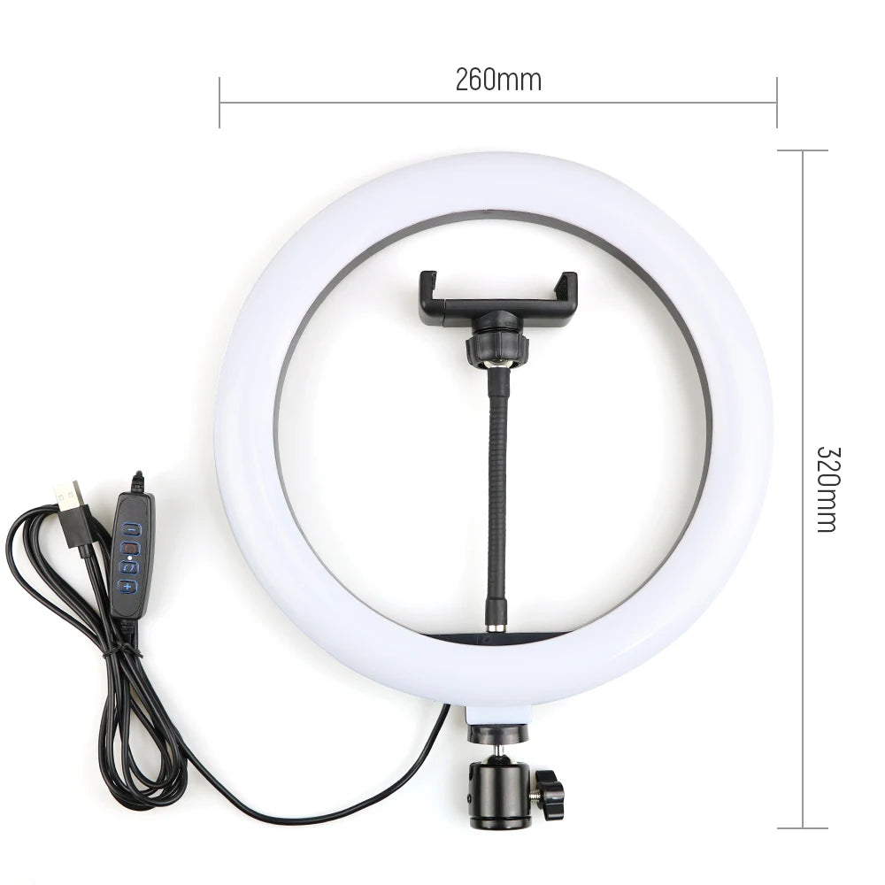 Dimmable LED Ring Light with Adjustable Tripod Stand - Tidesmit EU Tidesmit