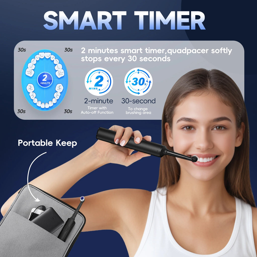 Electric Toothbrush Rotation Clean Teeth Adult 3 Modes Teeth Brush T37 Sonic Electric Tooth Brush With 4 Extra Replacement Heads