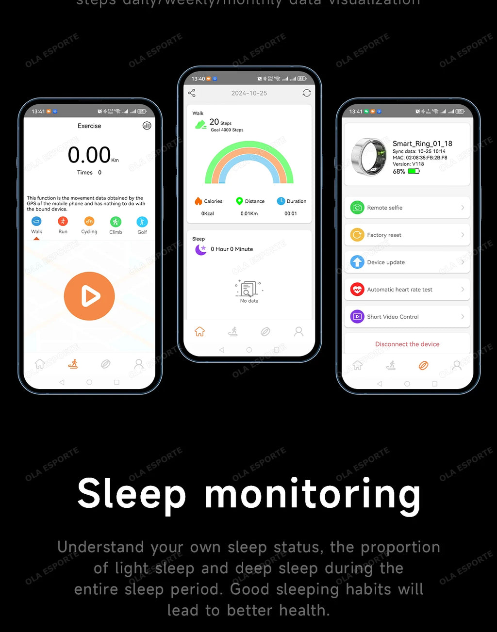 Smart Health Ring with Biometric Heart Rate and Blood Oxygen Tracking Tidesmit