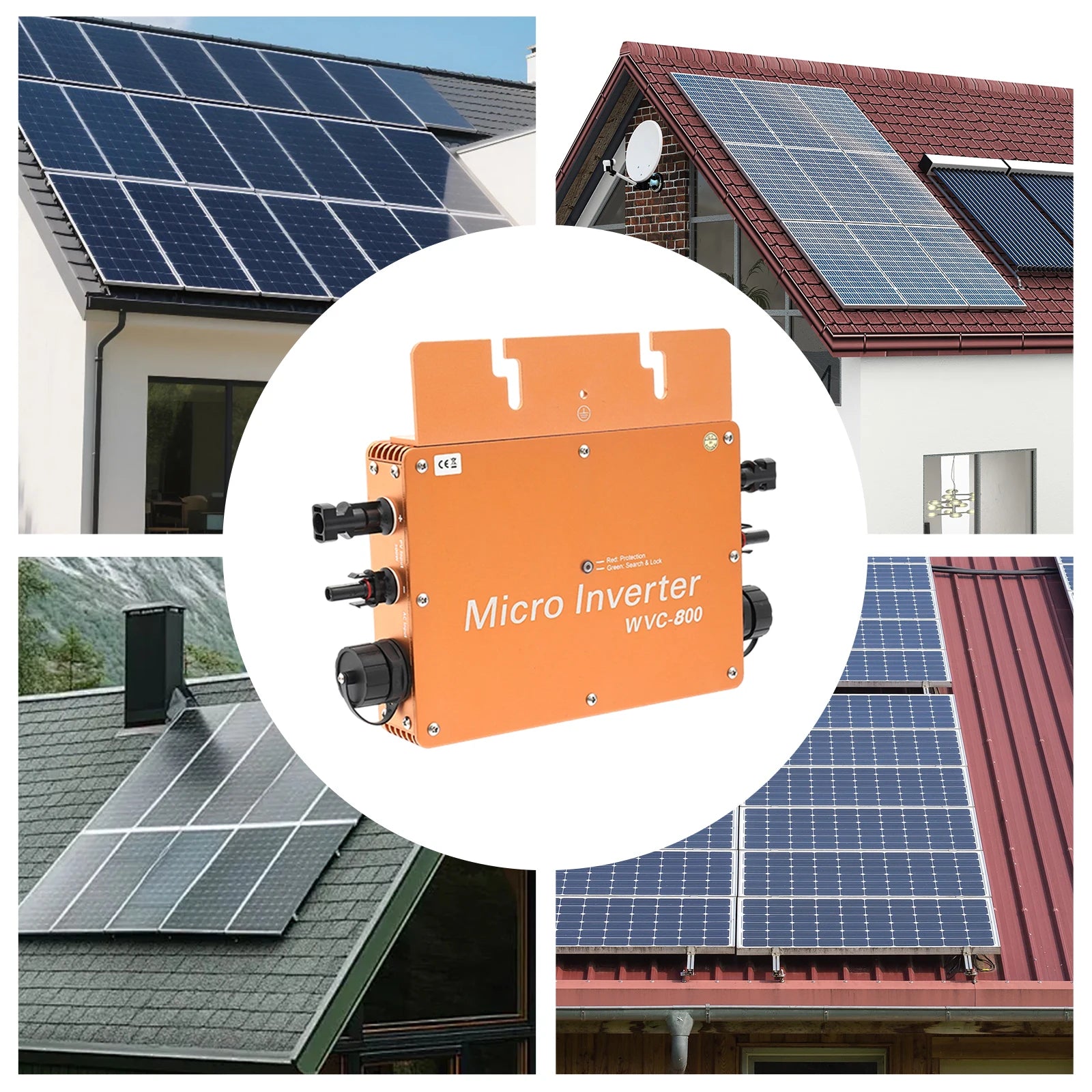 800W Solar Power Inverter, Solar Power Inverter with LCD Display, 32-bit DSP Full Digital SPWM Control, High Security