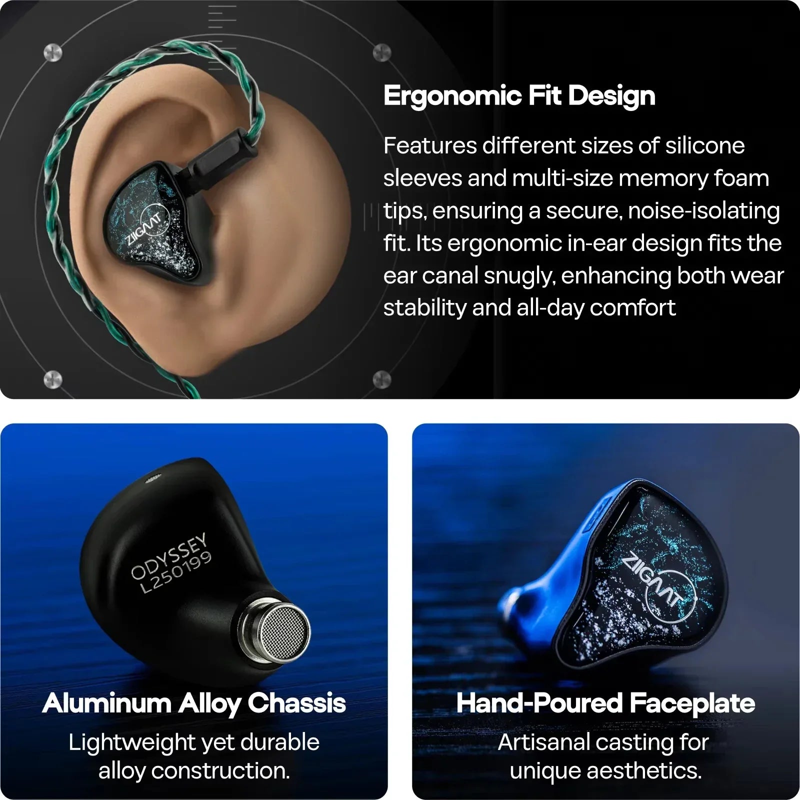 ZiiGaat Odyssey 2 Hybrid IEMs 1DD 3BA Audiophile Audio by Tidesmit Tidesmit